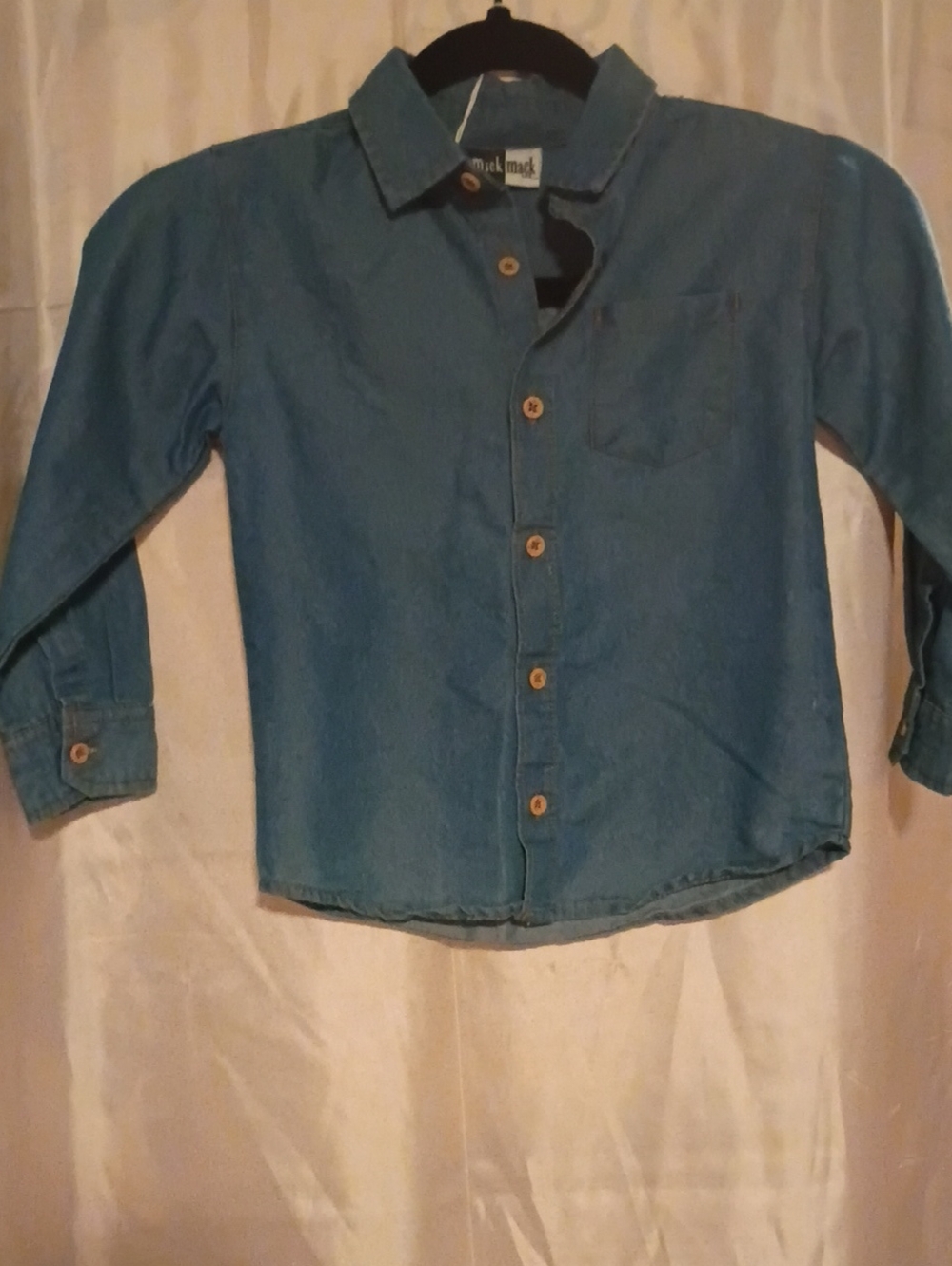 Kids Denim Button-Up Shirt - Blue